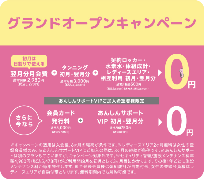 グランドオープンキャンペーン